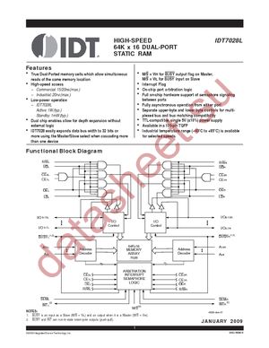 IDT7028L15PFG datasheet  